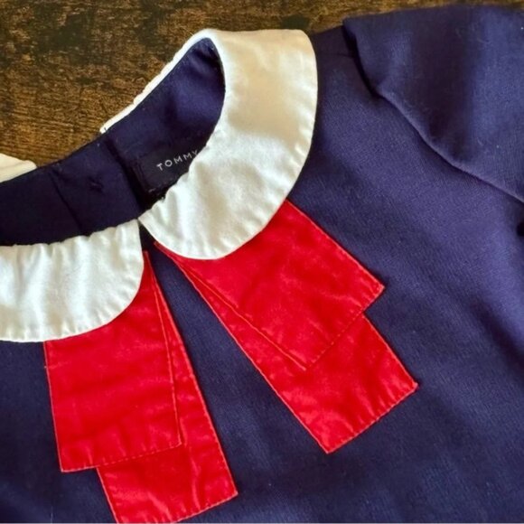 Tommy Hilfiger 3 6M French School Uniform Navy Blue Infant Dress - Picture 2 of 4